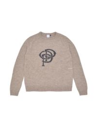 POP TRADING COMPANY/ポップトレーディングカンパニー/INITIALS KNITTED CREWNECK IN SESAME/ベージュ