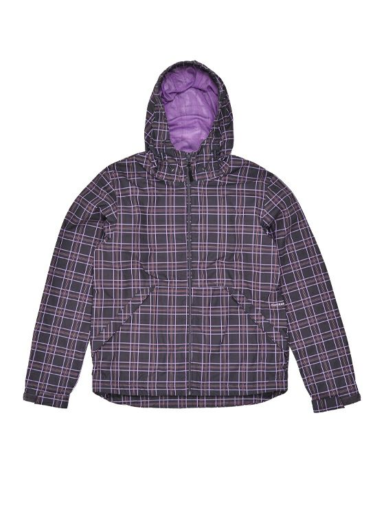 CHECKED VONDEL JACKET IN CHARCOAL/VIOLA【only L size ...