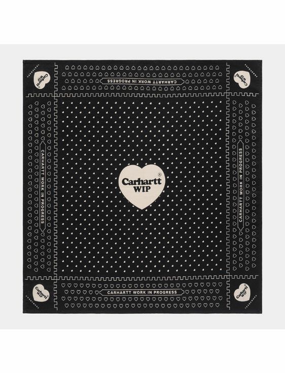 Carhartt WIP/カーハート　ダブリューアイピー/HEART BANDANA/BLACK/ブラック