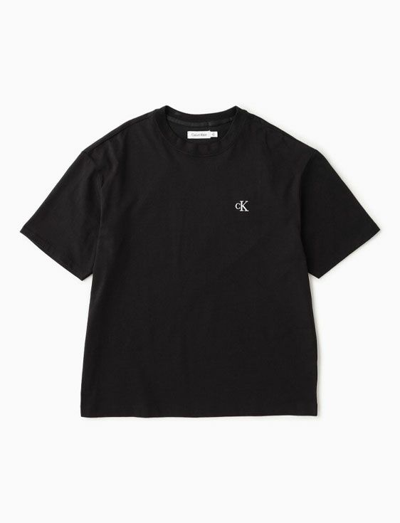 CalvinKlein/カルバンクライン/SS RLXD ARCHIVE LOGO CREWNECK TEE/BLACK/ブラック