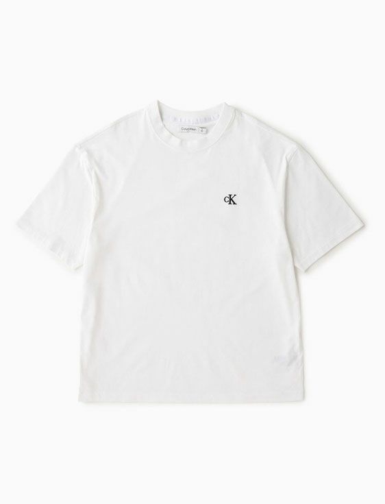 CalvinKlein/カルバンクライン/SS RLXD ARCHIVE LOGO CREWNECK TEE/WHITE/ホワイト