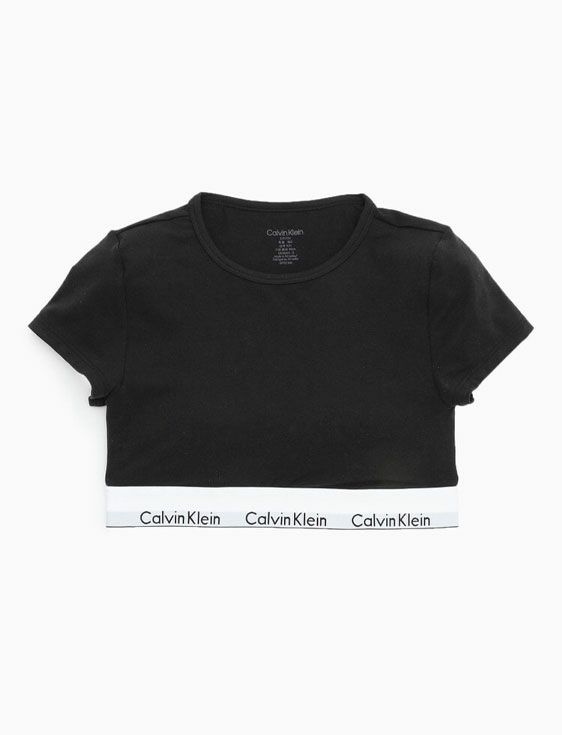 CalvinKlein/カルバンクライン/MODERN COTTON LINE EXT T-SHIRT BRALETTE/BLACK/ブラック