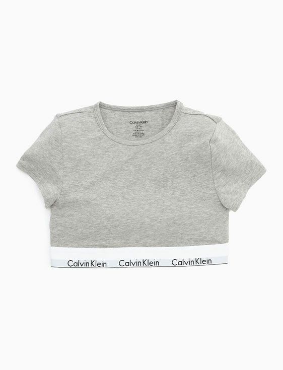 CalvinKlein/カルバンクライン/MODERN COTTON LINE EXT T-SHIRT BRALETTE/GRAY/グレー