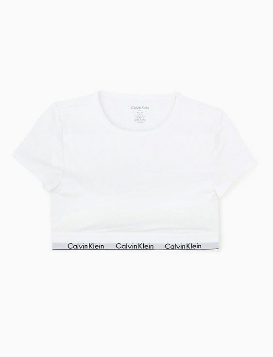 CalvinKlein/カルバンクライン/MODERN COTTON LINE EXT T-SHIRT BRALETTE/WHITE/ホワイト