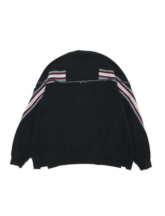 FACETASM/ファセッタズム/ZIPPER RIB SWEAT/3サイズ/BLACK/ブラック