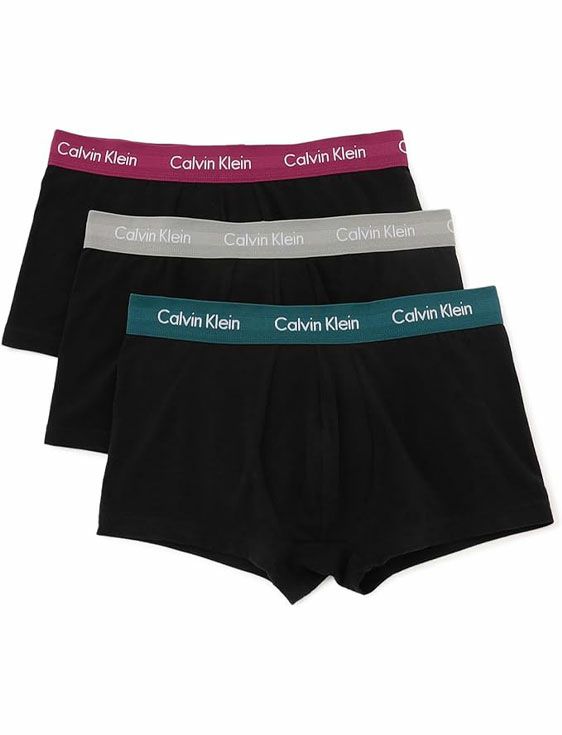 CalvinKlein/カルバンクライン/COTTON STRETCH LOW RISE TRUNK 3PK/Lサイズ/BLACK/ブラック