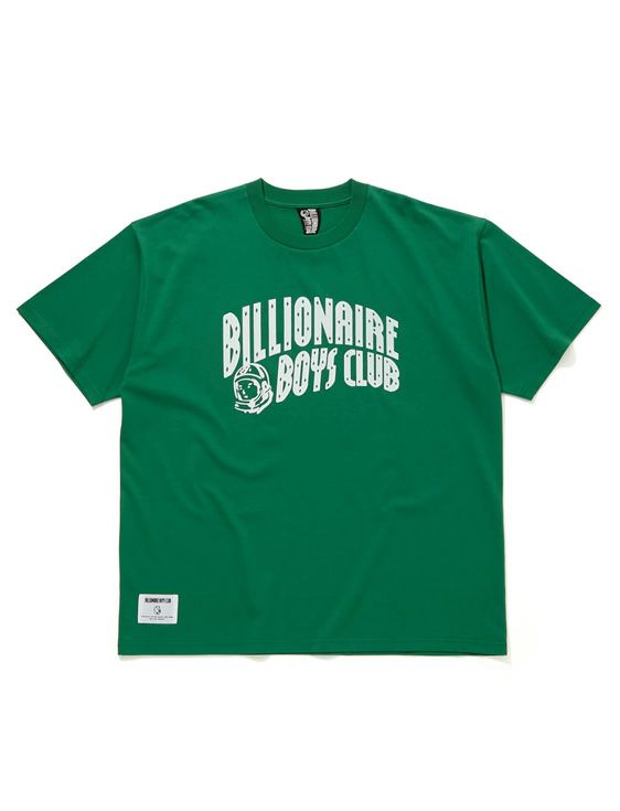 BILLIONAIRE BOYS CLUB/ビリオネア・ボーイズ・クラブ/COTTON T-SHIRT ARCH LOGO/GREEN/グリーン