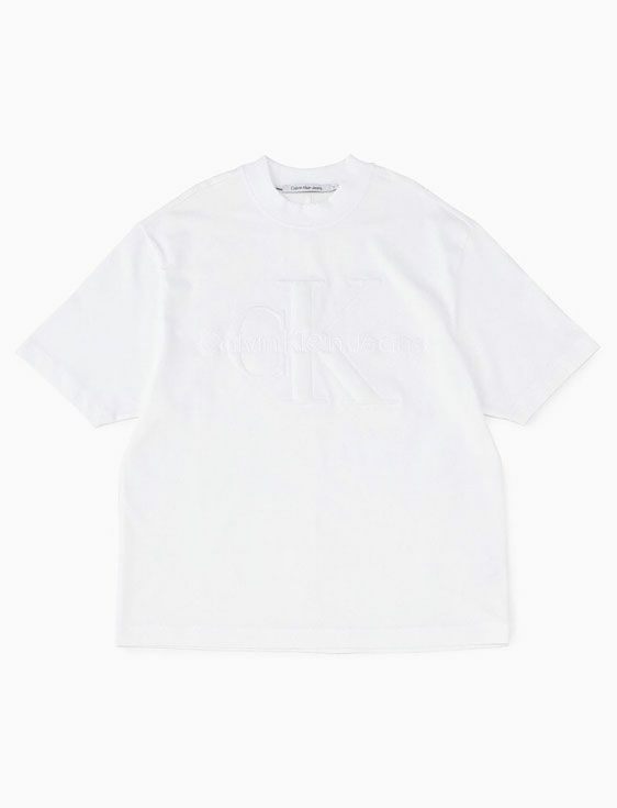 CalvinKlein/カルバンクライン/PREMIUM MONOLOGO TEE/WHITE/ホワイト