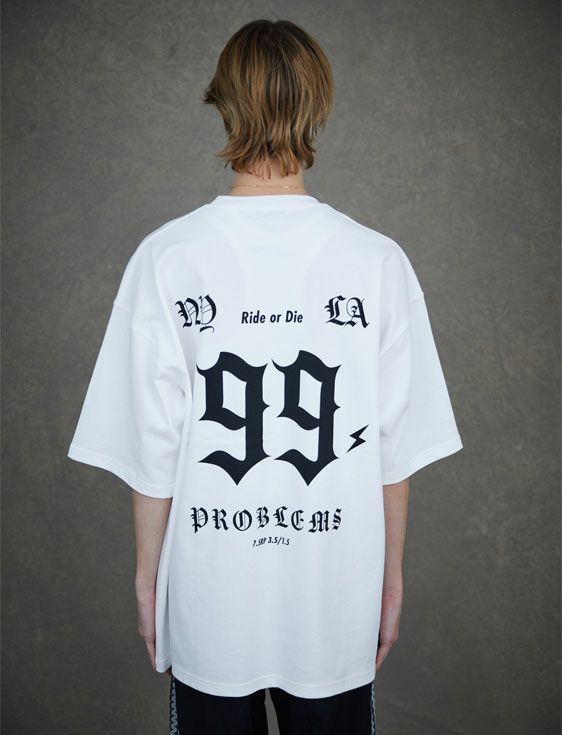 TAUPE/トープ/99 PROBLEMS S/S TEE/WHITE/ホワイト