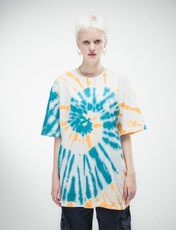 KARNELY/カーネリー/SWIRL DYE S/S TEE/BLUE/ブルー