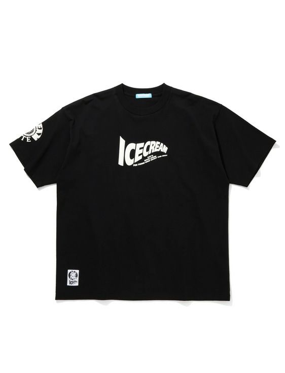 ICECREAMアイスクリーム/COTTON T-SHIRT S/BLACK/ブラック