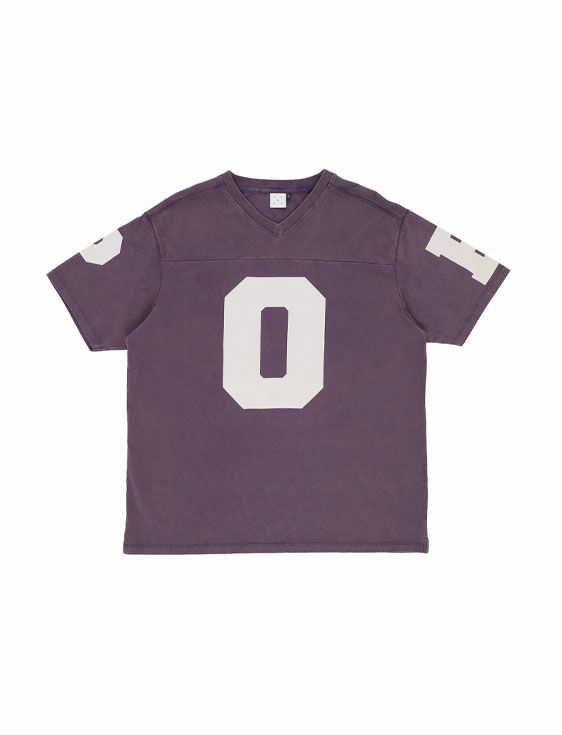 POP TRADING COMPANY/ポップトレーディングカンパニー/FOOTBALL T-SHIRT IN WASHED MYSTERIOSO