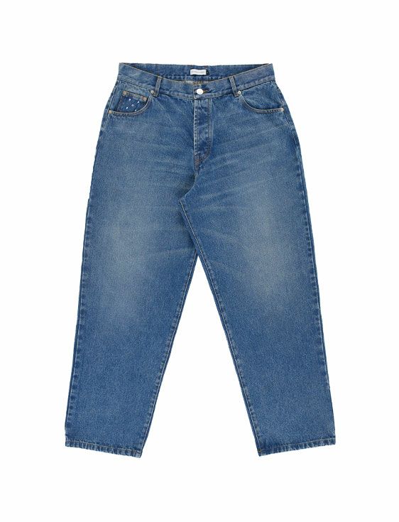 POP TRADING COMPANY/ポップトレーディングカンパニー/DRS PANT IN WASHED DENIM/INDIGO/インディゴ