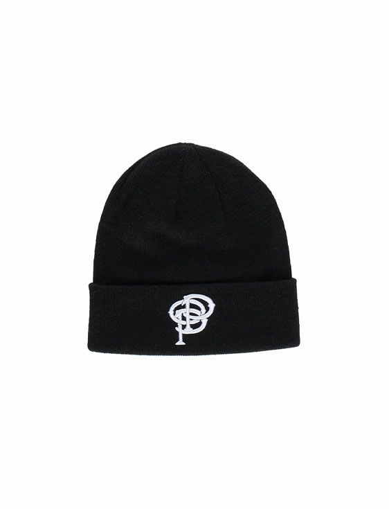 POP TRADING COMPANY/ポップトレーディングカンパニー/INITIALS BEANIE IN BLACK/BLACK/ブラック