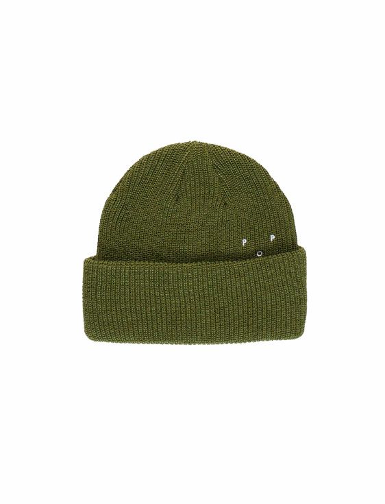 POP TRADING COMPANY/ポップトレーディングカンパニー/BASIC BEANIE IN FOUR LEAF CLOVER/OLIVE/オリーブ