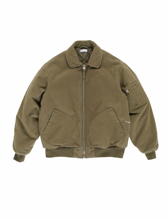 POP TRADING COMPANY/ポップトレーディングカンパニー/FLIGHT JACKET IN FOUR LEAF CLOVER/KHAKI/カーキ