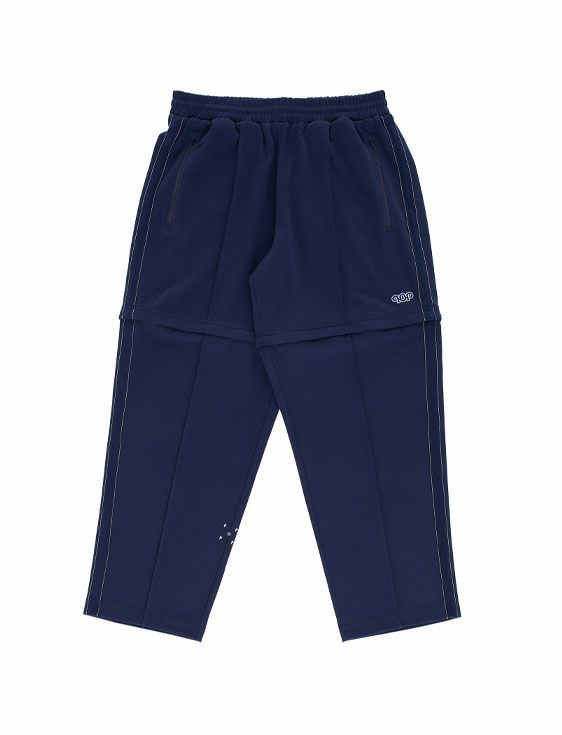 POP TRADING COMPANY/ポップトレーディングカンパニー/PUB ZIP OFF TRACK PANT IN NAVY/NAVY/ネイビー