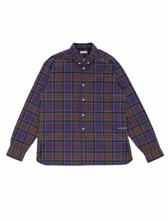 POP TRADING COMPANY/ポップトレーディングカンパニー/FLANNEL BD OVERSHIRT IN MULTICOLOUR/MULTI/マルチ