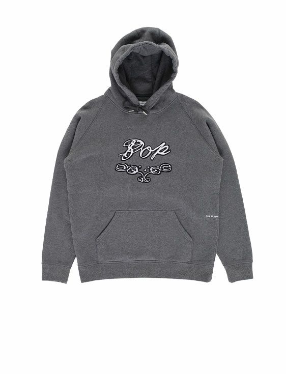 POP TRADING COMPANY/ポップトレーディングカンパニー/POP DAYS HOODED SWEAT IN CHARCOAL HEATHER/CHARCOAL/チャコール