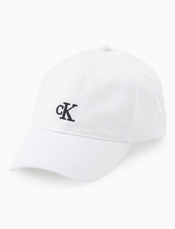 CalvinKlein/カルバンクライン/6PANEL SMALL MONOGRAM CAP/WHITE/ホワイト