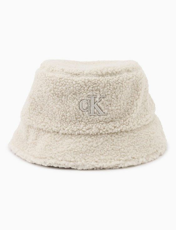 CalvinKlein/カルバンクライン/SMALL MONOGRAM BUCKET HAT/WHITE/ホワイト