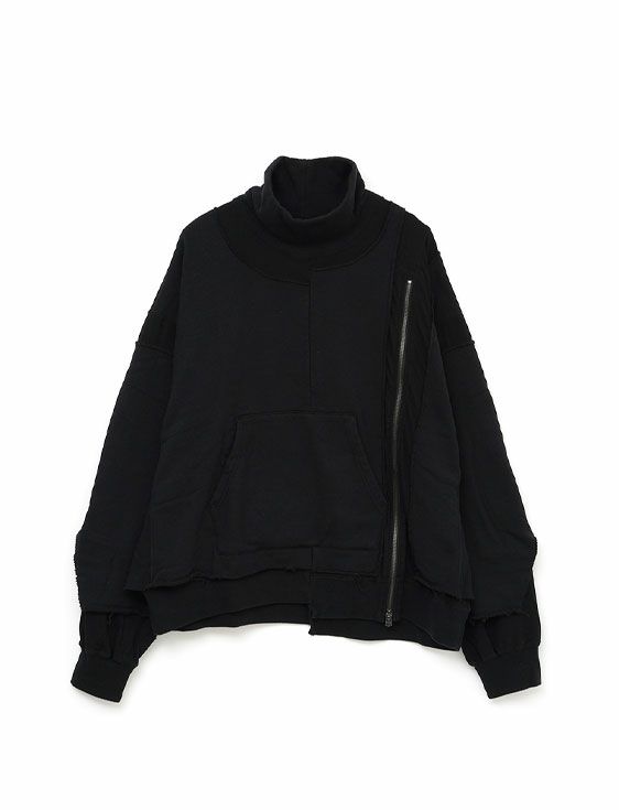 FACETASM/ファセッタズム/LAYERD DECONSTRUCTED SWEAT/BLACK/ブラック