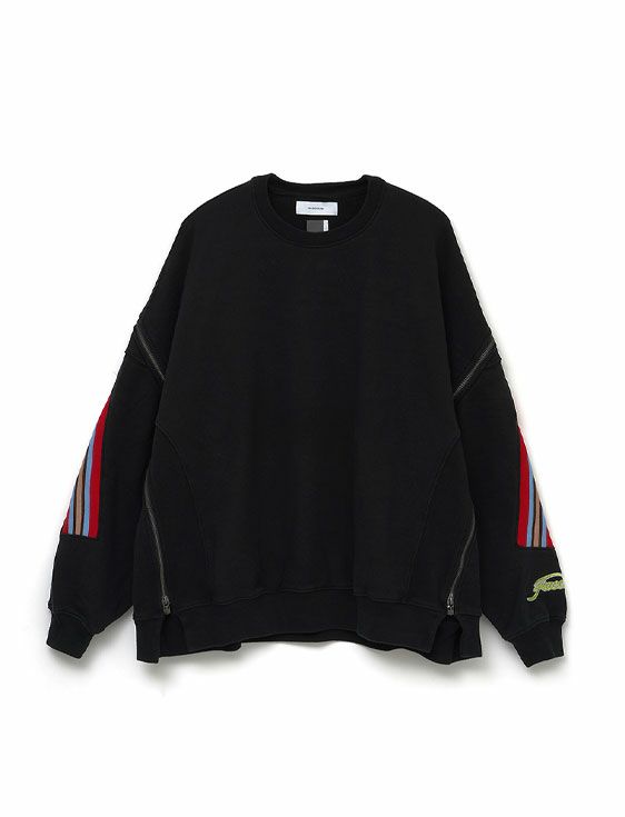 FACETASM/ファセッタズム/ZIPPER RIB SWEAT/BLACK/ブラック