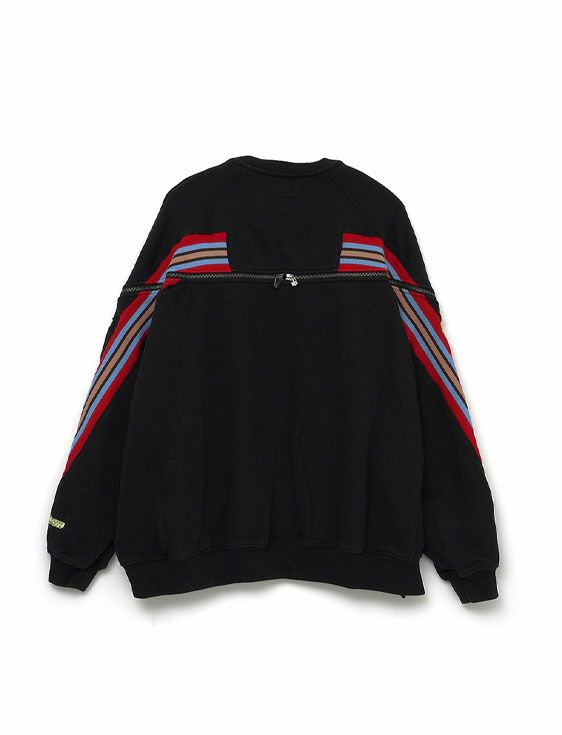 FACETASM/ファセッタズム/ZIPPER RIB SWEAT/BLACK/ブラック