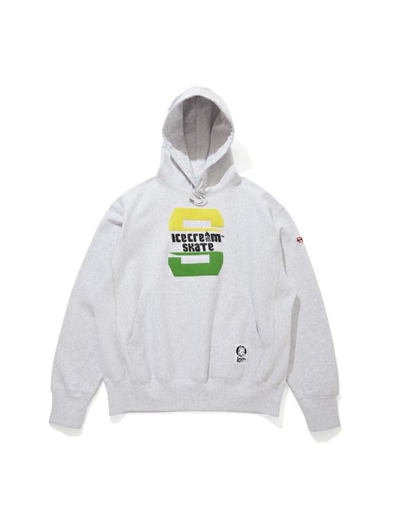 ICECREAM/アイスクリーム/PUFF PRINT COTTON HOODIE S/GRAY/グレー