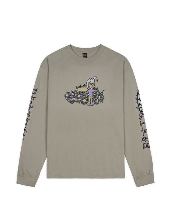 BRAIN DEAD/ブレインデッド/BIO DOG LONG SLEEVE SHIRT/GRAY/グレー