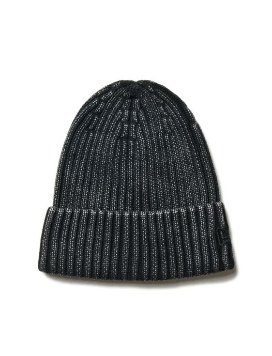 NEWERA/ニューエラ/RIB CUFF KNIT ITALIAN WASH BLK/BLACK/ブラック