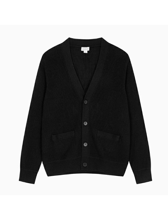 CalvinKlein/カルバンクライン/A-CK AOP CARDIGAN/BLACK/ブラック