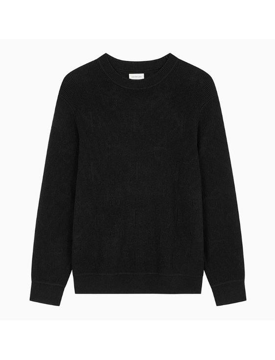 CalvinKlein/カルバンクライン/A-CK AOP SWEATER/BLACK/ブラック