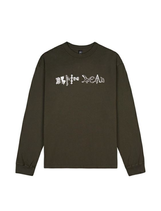 BRAIN DEAD/ブレインデッド/EARTH WISDOM LONG SLEEVE SHIRT/KHAKI/カーキ