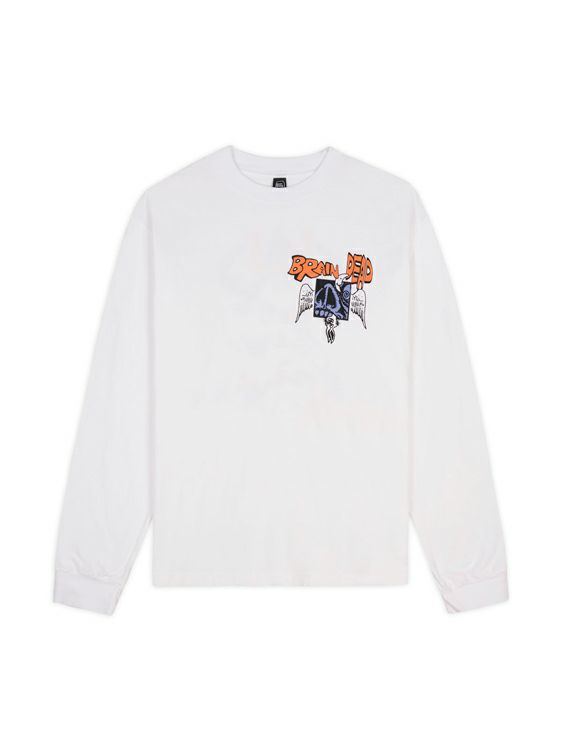 BRAIN DEAD/ブレインデッド/COSMIC DEBRIS LONG SLEEVE SHIRT/WHITE/ホワイト