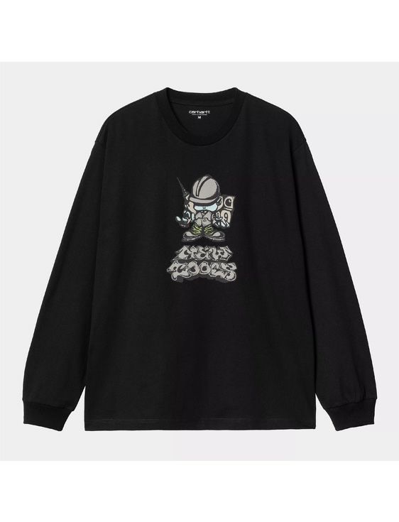 Carhartt WIP/カーハート　ダブリューアイピー/L/S DRILL BOY T-SHIRT/BLACK/ブラック