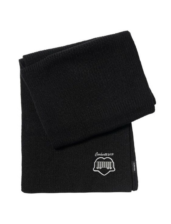 Carhartt WIP/カーハート　ダブリューアイピー/HEART TRAIN PATCH SCARF Black/BLACK/ブラック