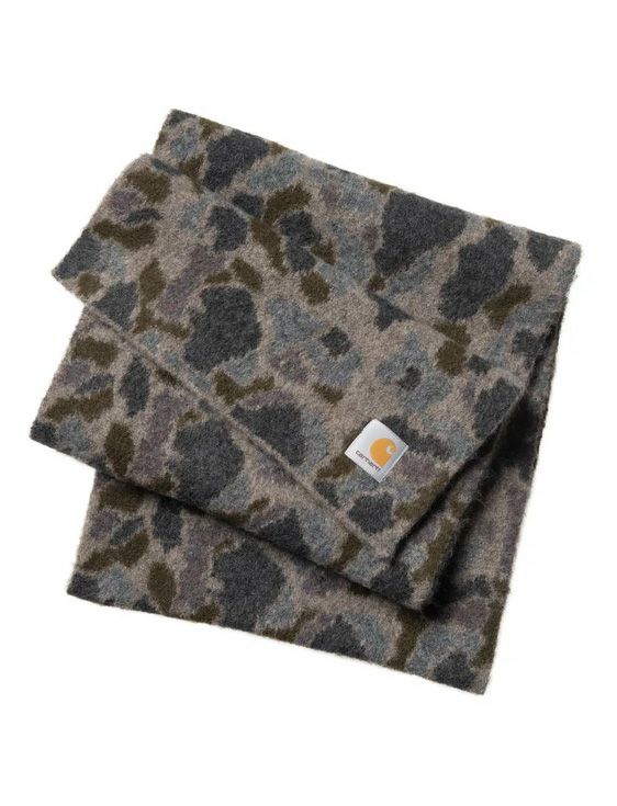 Carhartt WIP/カーハート　ダブリューアイピー/PALMER SCARF Camo Duck Jacquard, Grey/CAMO/カモ