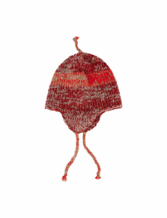 BRAIN DEAD/ブレインデッド/ALPACA KNIT EAR FLAP BEANIE/RED/レッド