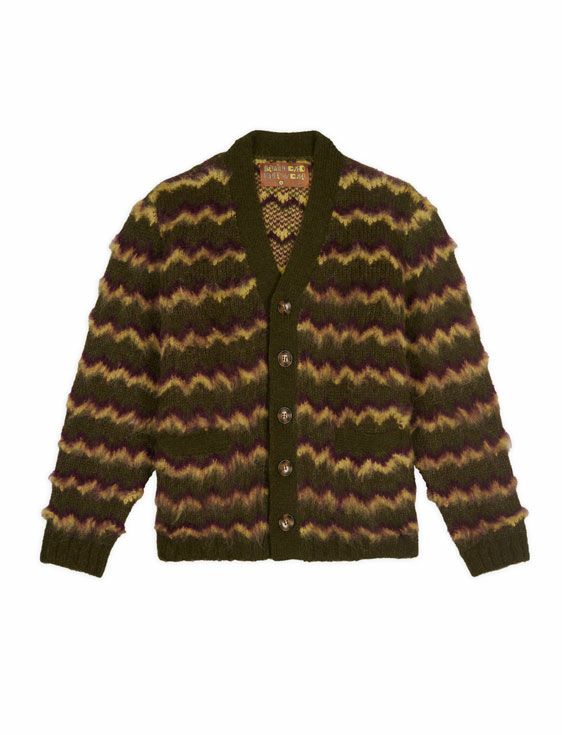 BRAIN DEAD/ブレインデッド/ZIG ZAG STRIPED CARDIGAN/MULTI/マルチ