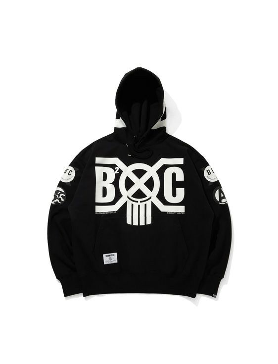 BILLIONAIRE BOYS CLUB/ビリオネア・ボーイズ・クラブ/BBC x BOUNTY HUNTER COTTON HOODIE/BLACK/ブラック