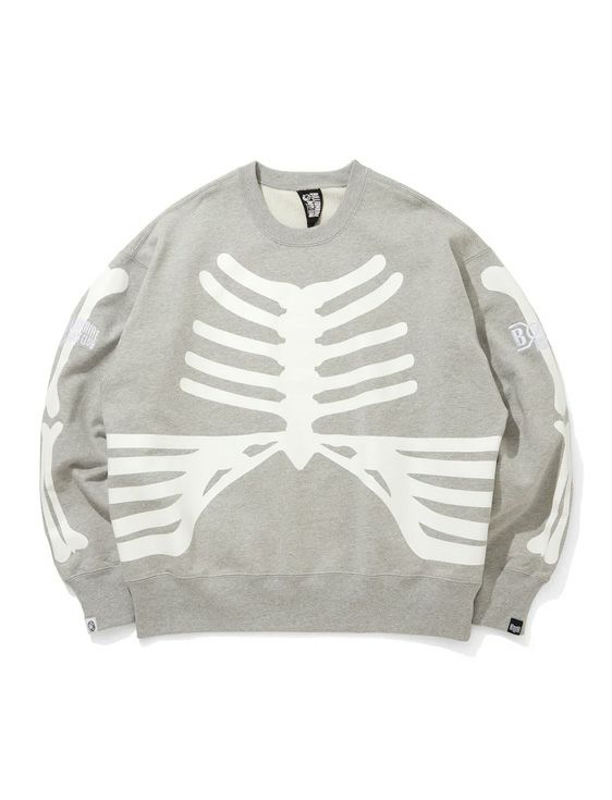 BILLIONAIRE BOYS CLUB/ビリオネア・ボーイズ・クラブ/BBC x BOUNTY HUNTER COTTON SWEATSHIRT/GRAY/グレー