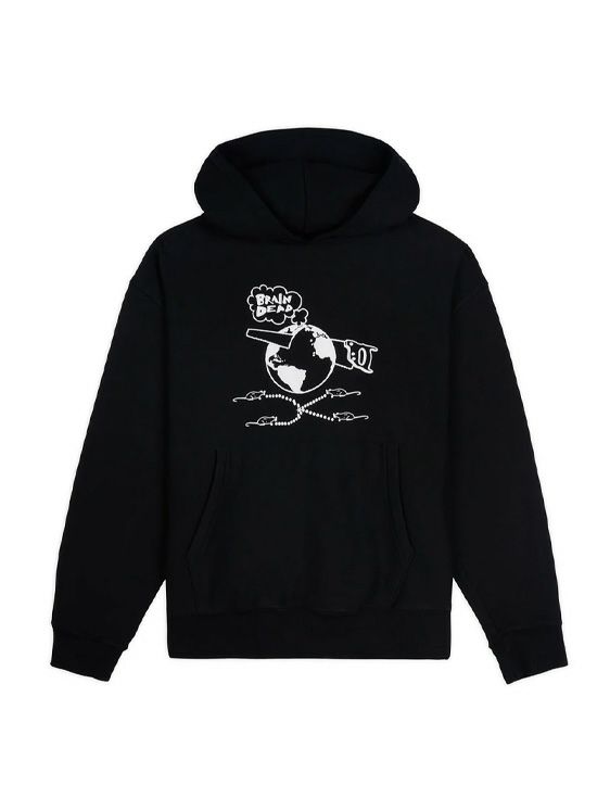 BRAIN DEAD/ブレインデッド/RADICAL TENSION HOODIE/BLACK/ブラック