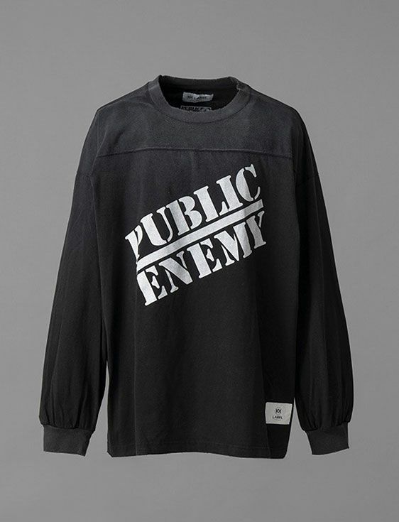 MA LABEL BY MAISON SPECIAL/エムエーレーベルバイメゾンスペシャル/PUBLIC ENEMY Prime-Over L/S Tshirt #1/BLACK/ブラック