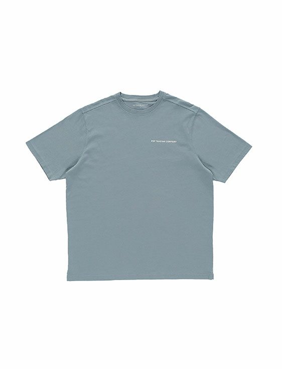 POP TRADING COMPANY/ポップトレーディングカンパニー/BYOBSS LOGO T-SHIRT/BLUE/ブルー