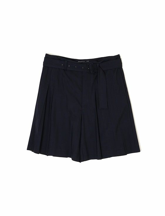 FACETASM/ファセッタズム/PLEATED WOOL SHORTS/NAVY/ネイビー