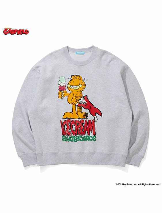 ICECREAM/アイスクリーム/ICECREAM x GARFIELD COTTON SWEATSHIRT/GRAY/グレー