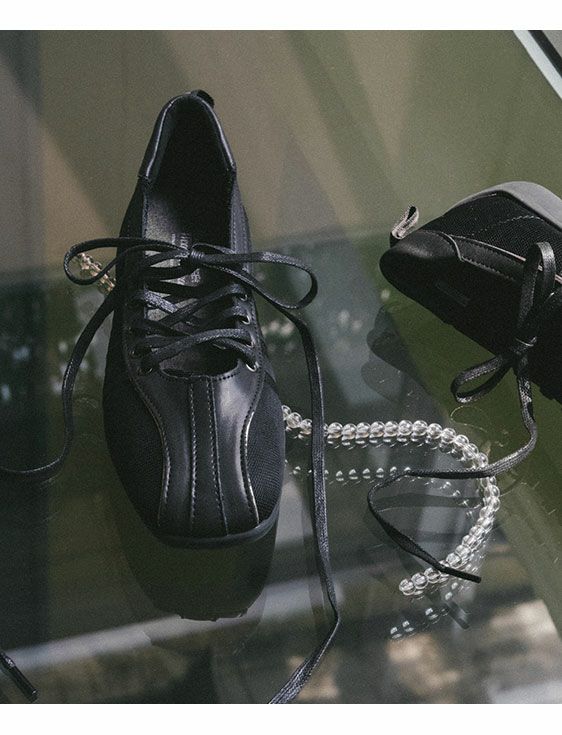 ROCKFISH WEATHERWEAR/ロックフィッシュウェザーウェア/BLISS LACE-UP SNEAKERS/BLACK/ブラック