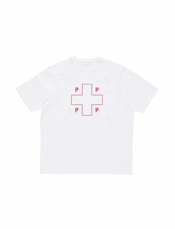 POP TRADING COMPANY/ポップトレーディングカンパニー/LIFESAVER T-SHIRT IN WHITE/WHITE/ホワイト