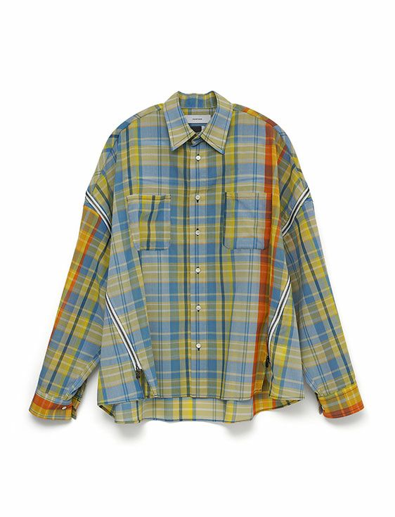 FACETASM/ファセッタズム/MADRAS CHECK ZIP SHIRT/YELLOW/イエロー